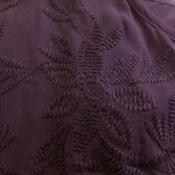 Gap Embroidered Plum Tank Blouse - Picture 2 of 7